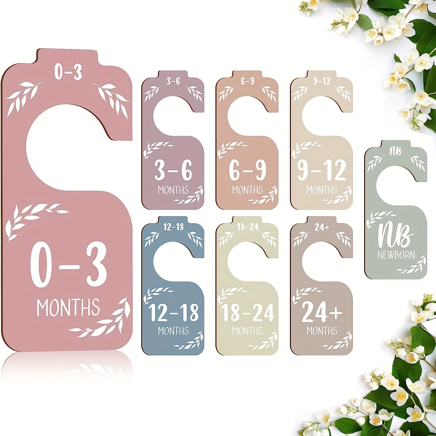 Closet Organizer Baby - 8 adet Ahşap Bebek Dolap Bölücüler