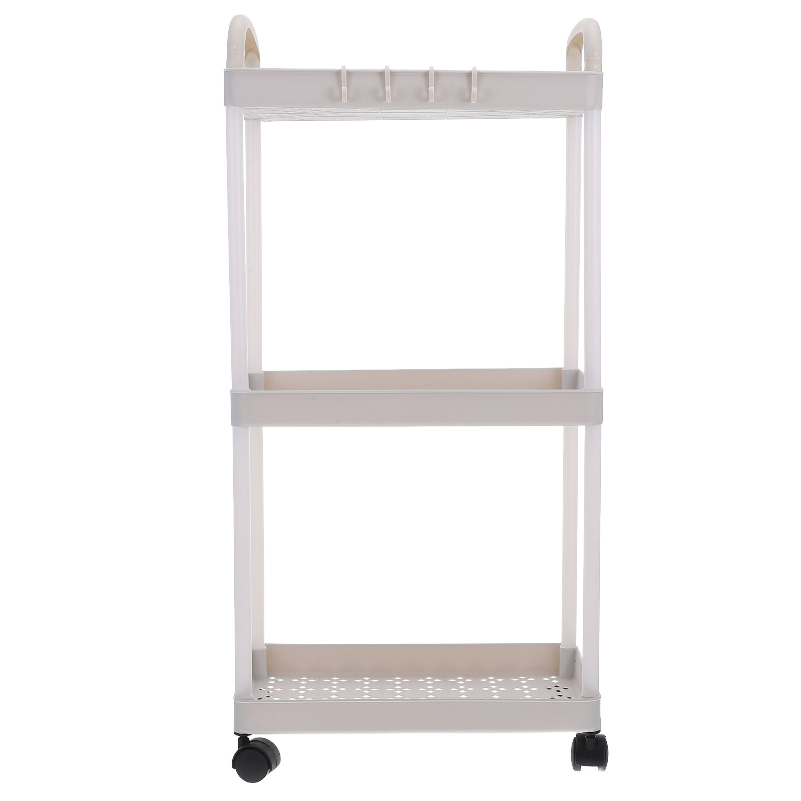 Baby Nursery Utility Cart - 3 Katmanlı Plastik Tekerlekli Depolama Arabası
