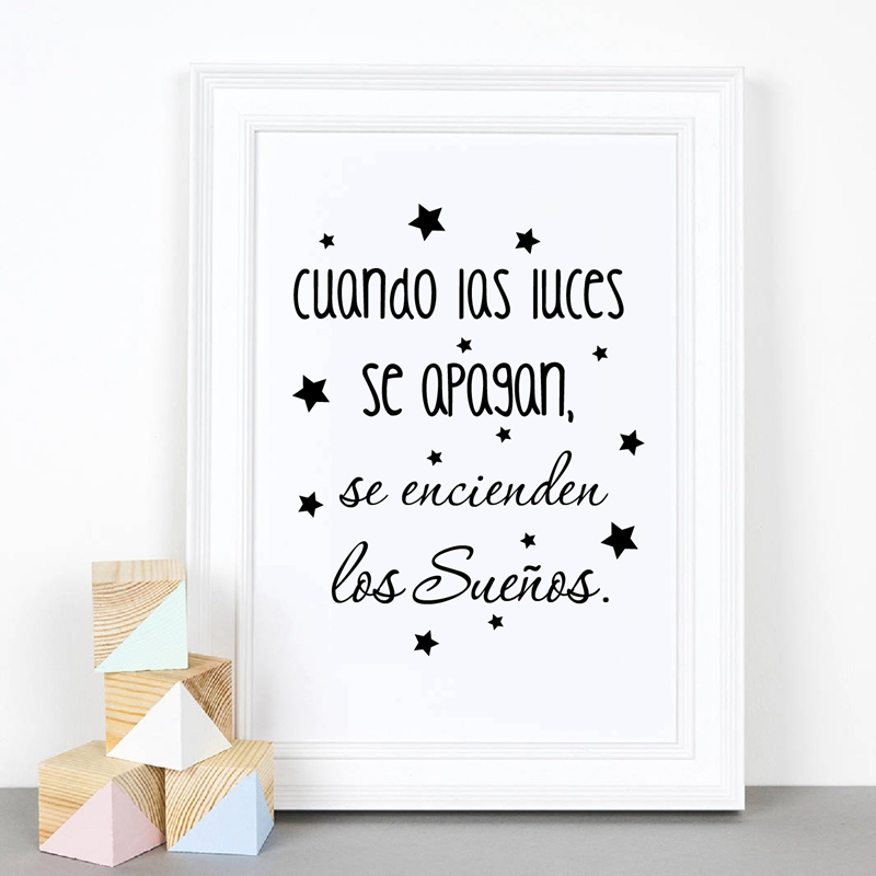 Baby Nursery In Spanish - İspanyolca Çocuk Yatak Odası Sanat Dekor