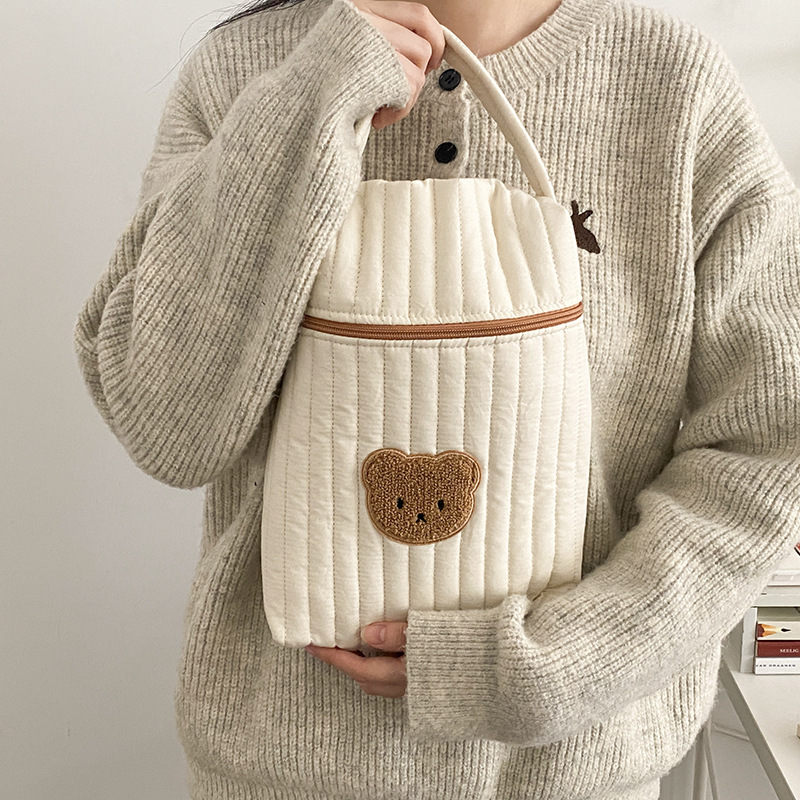 Diaper Caddy Organizer - Bebek Bezi Çantası Anne için Pamuk