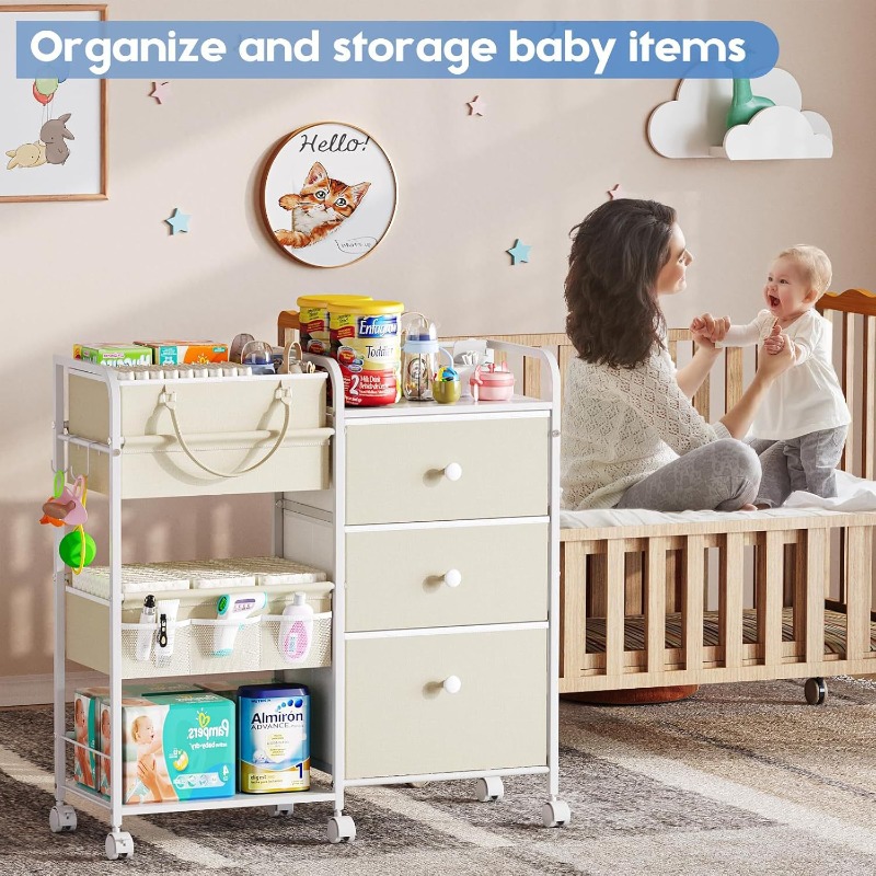 Büyük Kapasiteli Bebek Bezi Dü - Baby Nursery Utility Cart incelemesi ve fiyatı