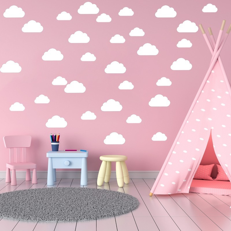 İskandinav Tarzı Beyaz Bulut D - Baby Nursery Wall Stickers incelemesi ve fiyatı