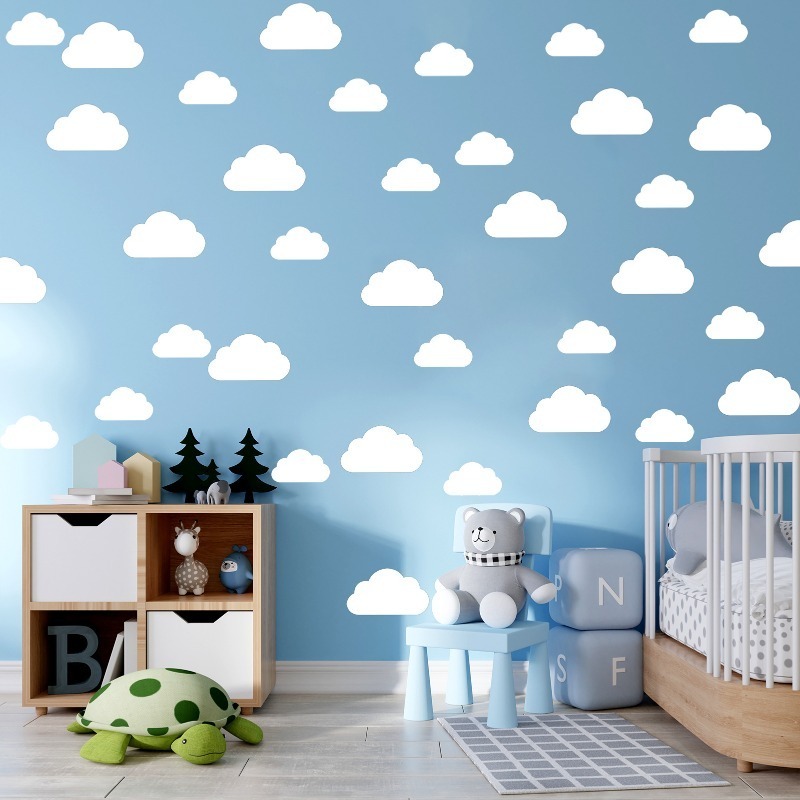 İskandinav Tarzı Beyaz Bulut D - Baby Nursery Wall Stickers incelemesi ve fiyatı