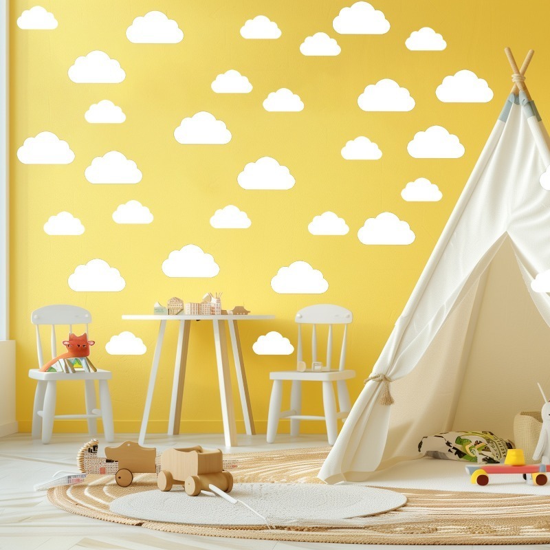 İskandinav Tarzı Beyaz Bulut D - Baby Nursery Wall Stickers incelemesi ve fiyatı