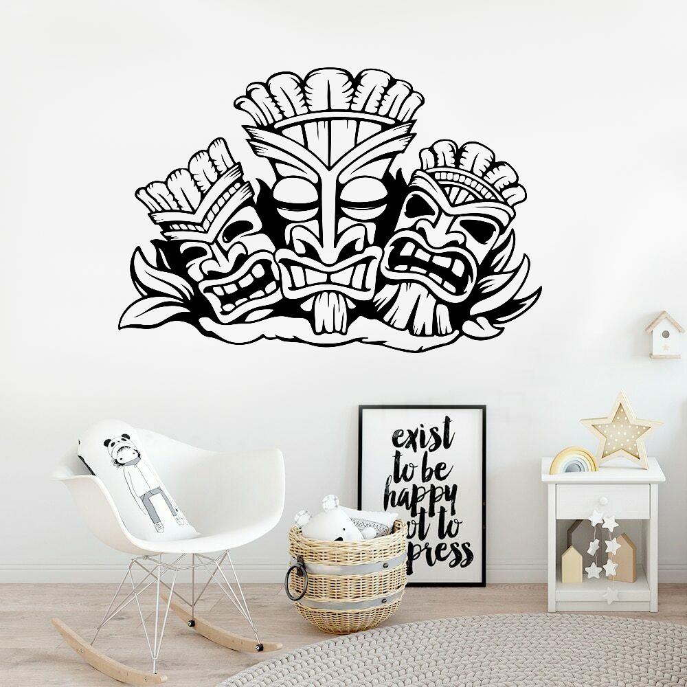 Hawaii Totem duvar Sticker Alo - Baby Nursery Wall Stickers incelemesi ve fiyatı