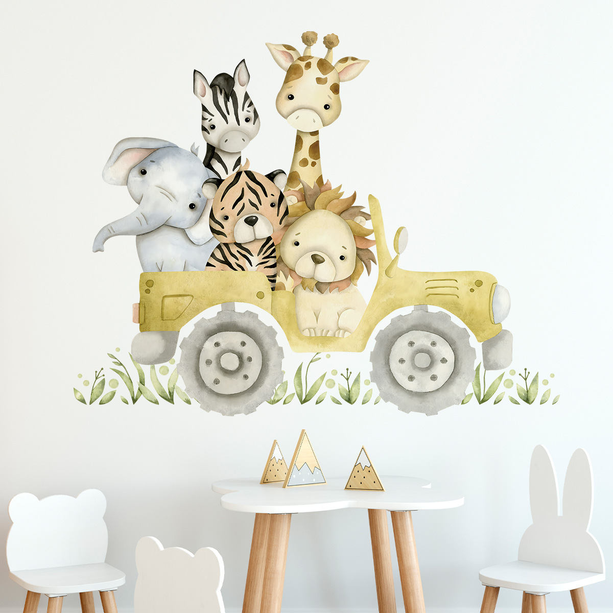 Sevimli Hayvanlar Sürücü Jeep  - Baby Nursery Wall Stickers incelemesi ve fiyatı