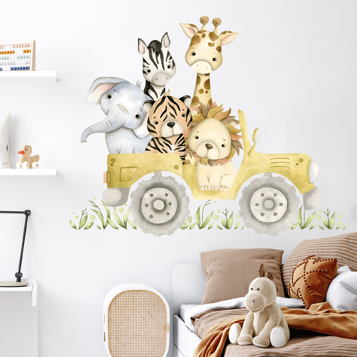 Sevimli Hayvanlar Sürücü Jeep  - Baby Nursery Wall Stickers incelemesi ve fiyatı