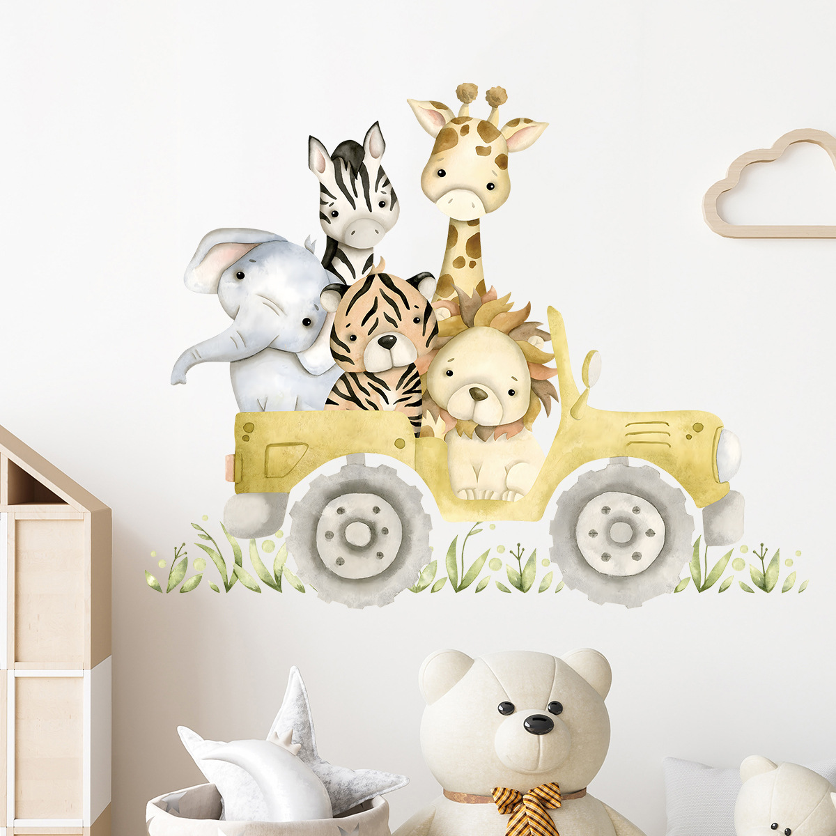 Sevimli Hayvanlar Sürücü Jeep  - Baby Nursery Wall Stickers incelemesi ve fiyatı