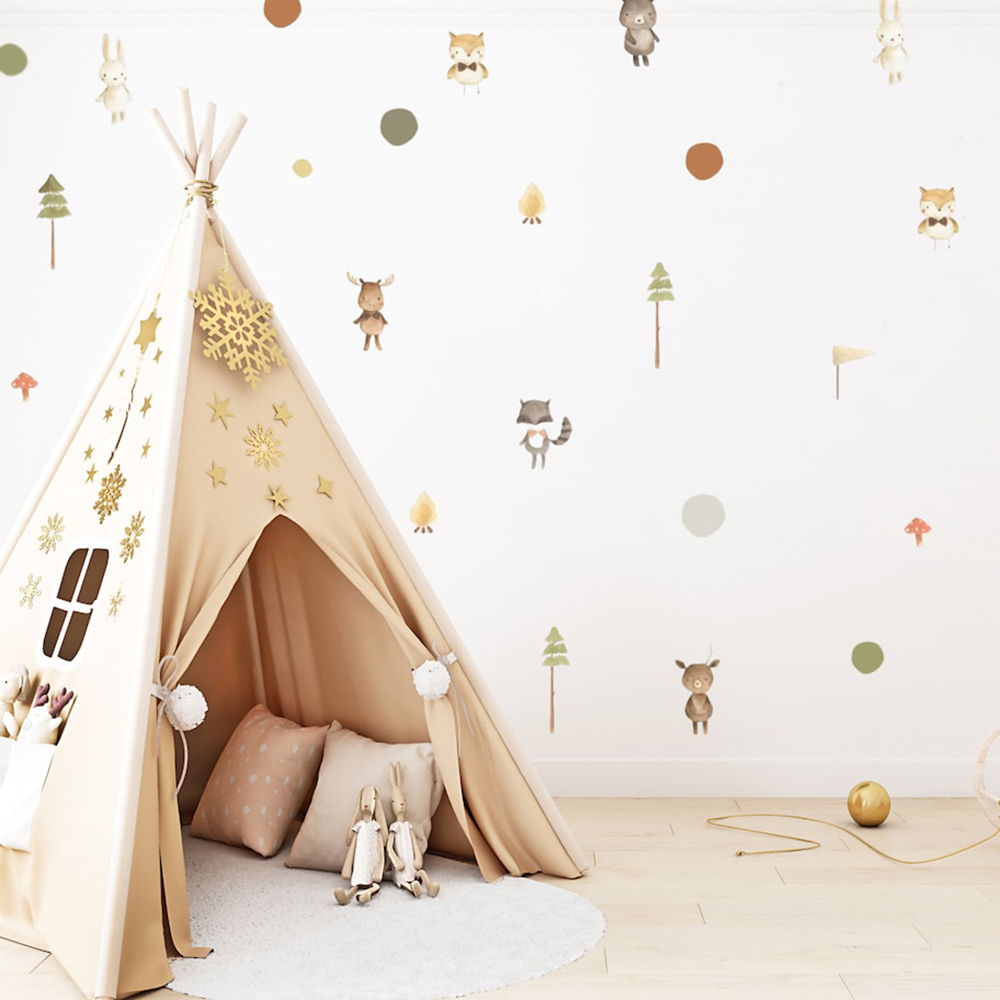 Karikatür sevimli tilki tavşan - Baby Nursery Wall Stickers incelemesi ve fiyatı