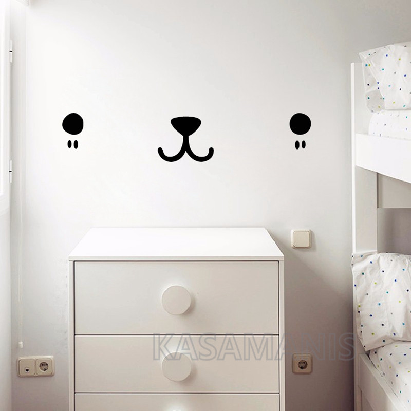 Sevimli Kawaii yüzü duvar sana - Baby Nursery Wall Stickers incelemesi ve fiyatı