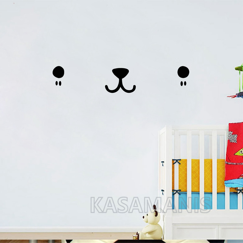 Sevimli Kawaii yüzü duvar sana - Baby Nursery Wall Stickers incelemesi ve fiyatı