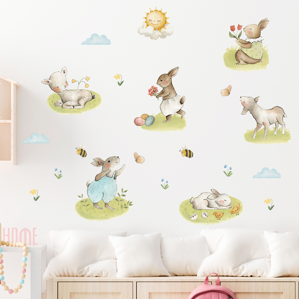 Woodland güzel Bunny duvar çık - Baby Nursery Wall Stickers incelemesi ve fiyatı