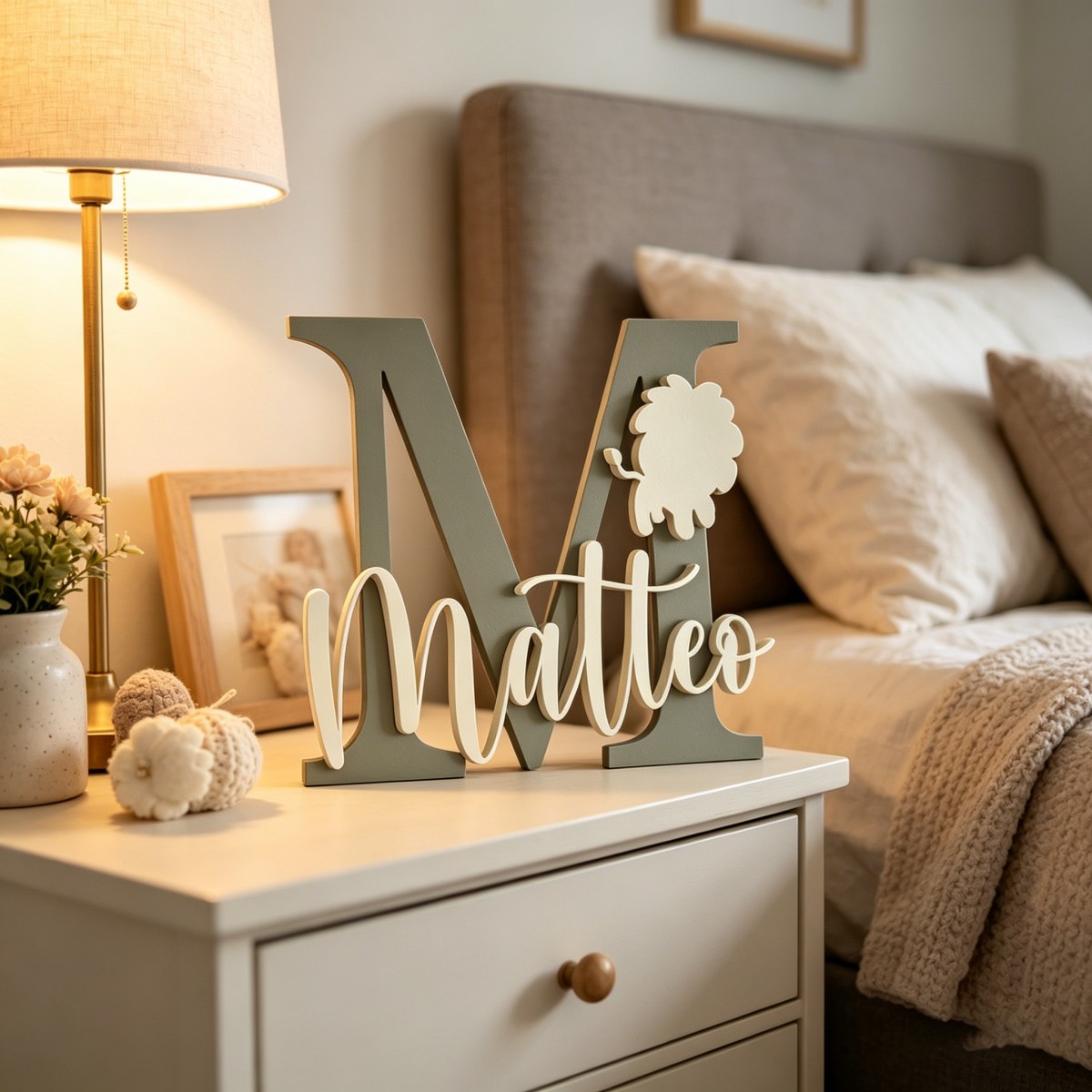 1 adet özel aslan adı ve ilk a - Baby Nursery Usa incelemesi ve fiyatı