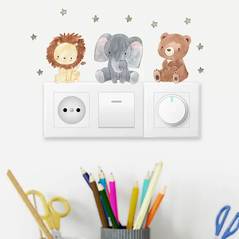 1/2/4/6 takım karikatür hayvan - Baby Nursery Wall Stickers incelemesi ve fiyatı